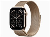 Apple Watch Series 11 GPS+Cellularモデル 46mm MFD74J/A [ゴールドチタニウムケース・ゴールドミラネーゼループ S/M] JAN: