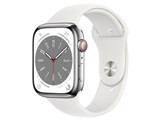 Apple Watch Series 8 GPS+Cellularモデル 45mm MNKE3J/A [シルバーステンレススチールケース/ホワイトスポーツバンド] JAN:4549995340112