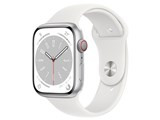 Apple Watch Series 8 GPS+Cellularモデル 45mm MP4J3J/A [シルバー/ホワイトスポーツバンド] JAN:4549995347838