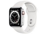 Apple Watch Series 6 GPS+Cellularモデル 40mm M06T3J/A [シルバーステンレススチールケース/ホワイトスポーツバンド] JAN:4549995170108