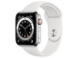 Apple Watch Series 6 GPS+Cellularモデル 44mm M09D3J/A [シルバーステンレススチールケース/ホワイトスポーツバンド] JAN:4549995170252