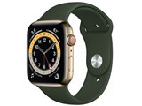 Apple Watch Series 6 GPS+Cellularモデル 44mm M09F3J/A [ゴールドステンレススチールケース/キプロスグリーンスポーツバンド] JAN:4549995170276