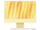 iMac 24インチ Retina 4.5Kディスプレイモデル M4チップ 10コアGPU 256GB SSD 16GBメモリ [イエロー] JAN:4549995572100