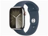 Apple Watch Series 9 GPS+Cellularモデル 45mm MRMN3J/A [シルバーステンレススチールケース/ストームブルースポーツバンド S/M] JAN:4549995401653