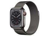 Apple Watch Series 8 GPS+Cellularモデル 41mm MNJM3J/A [グラファイトステンレススチールケース/グラファイトミラネーゼループ] JAN:4549995340051